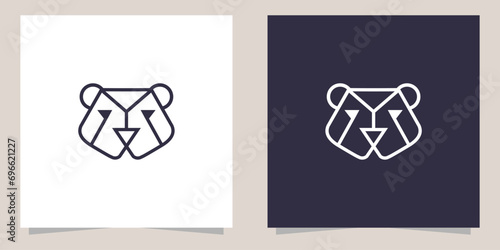 bear logo design vector