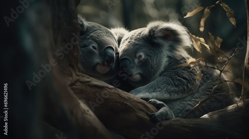 Wild koalas in tropical forests © arif