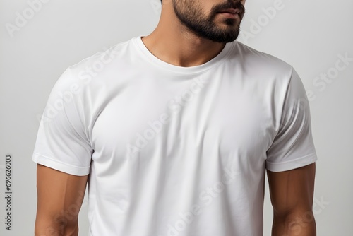 white t-shirt mockup isolated white background