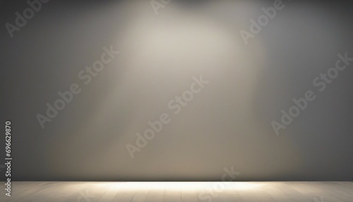 3d rendering of an empty room with a spotlight on the wall