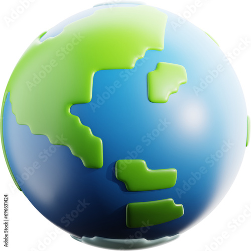 Earth 3D Illustration
