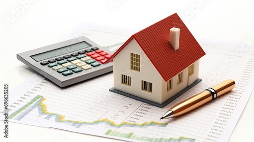 Image of loan or mortgage concept for property. Saving or insurance concept for house.