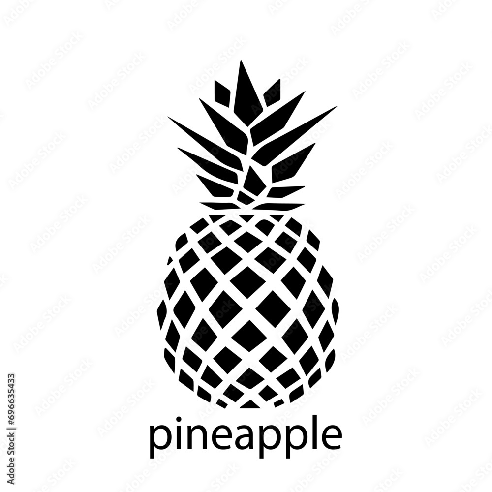 pineapple fruit illustration vector isolated on white pineapple fruit illustration vector isolated on white