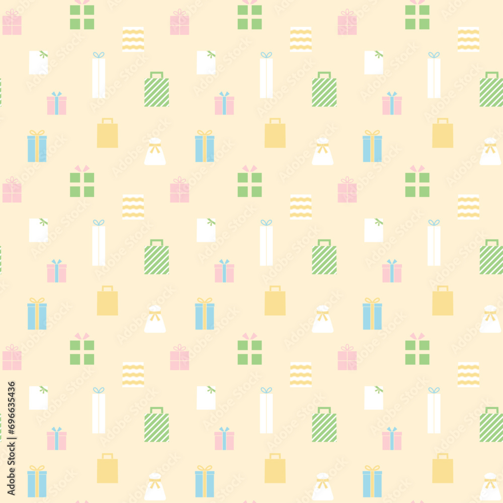 シームレス柄_プレゼントボックス