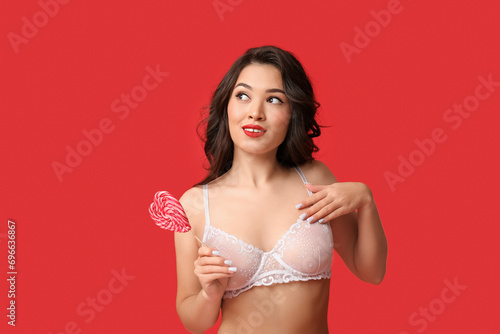 Beautiful young happy Asian...