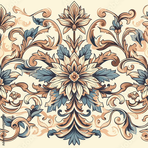 Damask graphic elements. Oriental floral ornament. Baroque and royal vicDamask graphic elements. Oriental floral ornament. Baroque and royal victorian trendy designs. For seamless patterns, wrapping, 