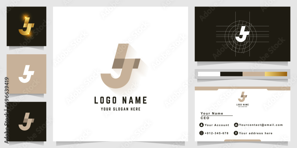 Fototapeta premium Letter JL or LJ monogram logo