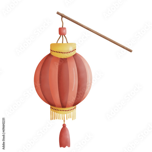 Luna New Year decorations’s illustrated watercolour 