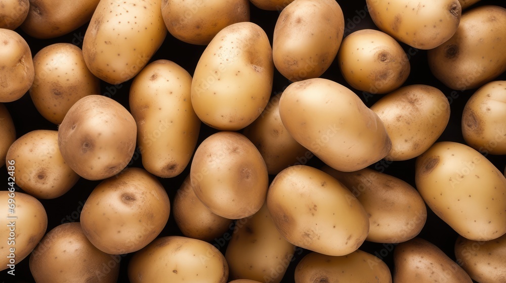Potato pattern background, AI generated Image Potato pattern background, AI generated Image