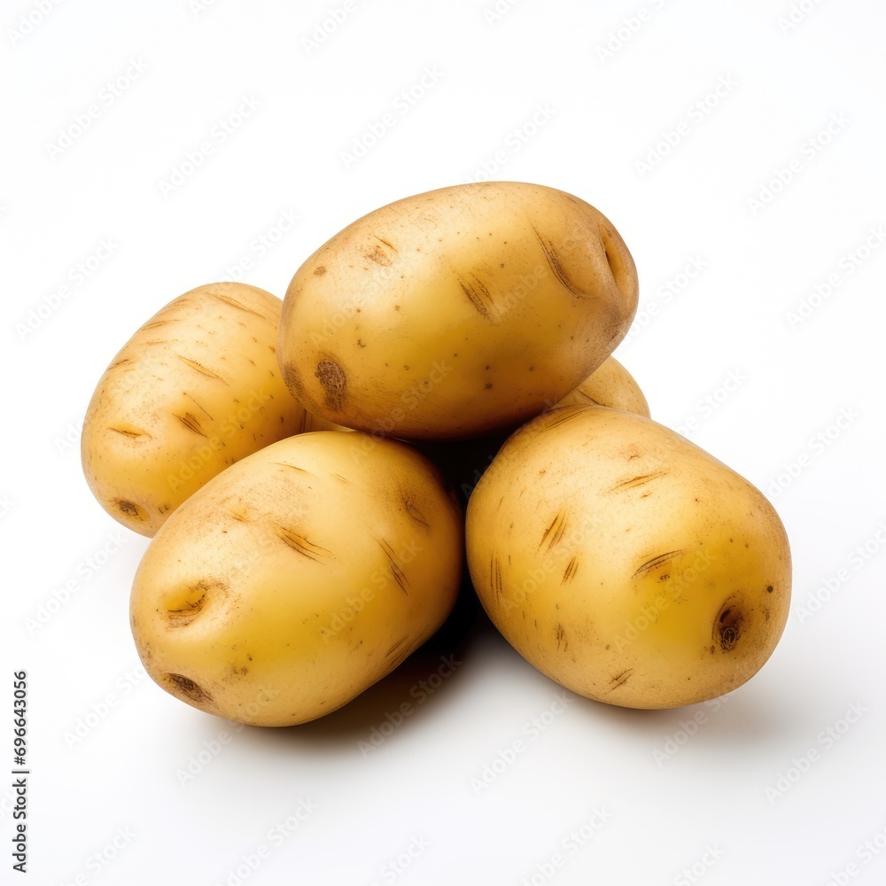 Potato isolated background, AI generated Image Potato isolated background, AI generated Image