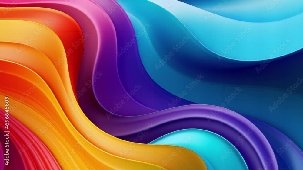 Abstract wavy background in smooth satin colors. Trendy colors. 4K Video motion graphic.Abstract geometric background. Looped animation. Abstract wavy background in smooth satin colors. Trendy colors. 4K Video motion graphic.Abstract geometric background. Looped animation.