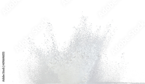 Stampa su tela Tapioca starch flour fly explosion, White powder tapioca starch fall down in air