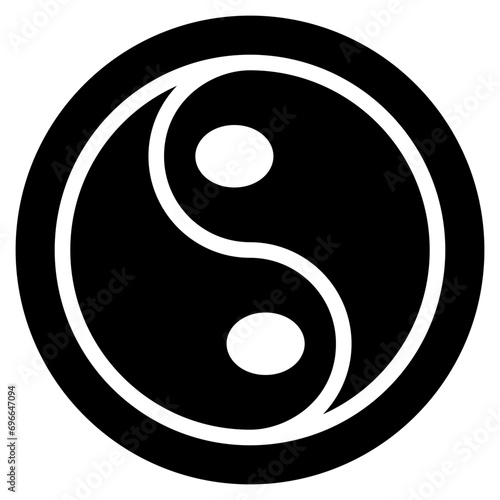 yin yang icon with glyph style and pixel perfect base. Suitable for website design, logo, app and UI. Based on the size of the icon in general, so it can be reduced. photo