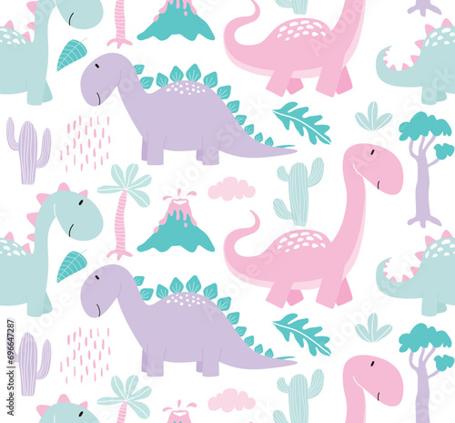 cute dinosaur pattern  dino pattern  cute dinosaur  dinosaur seamless pattern.