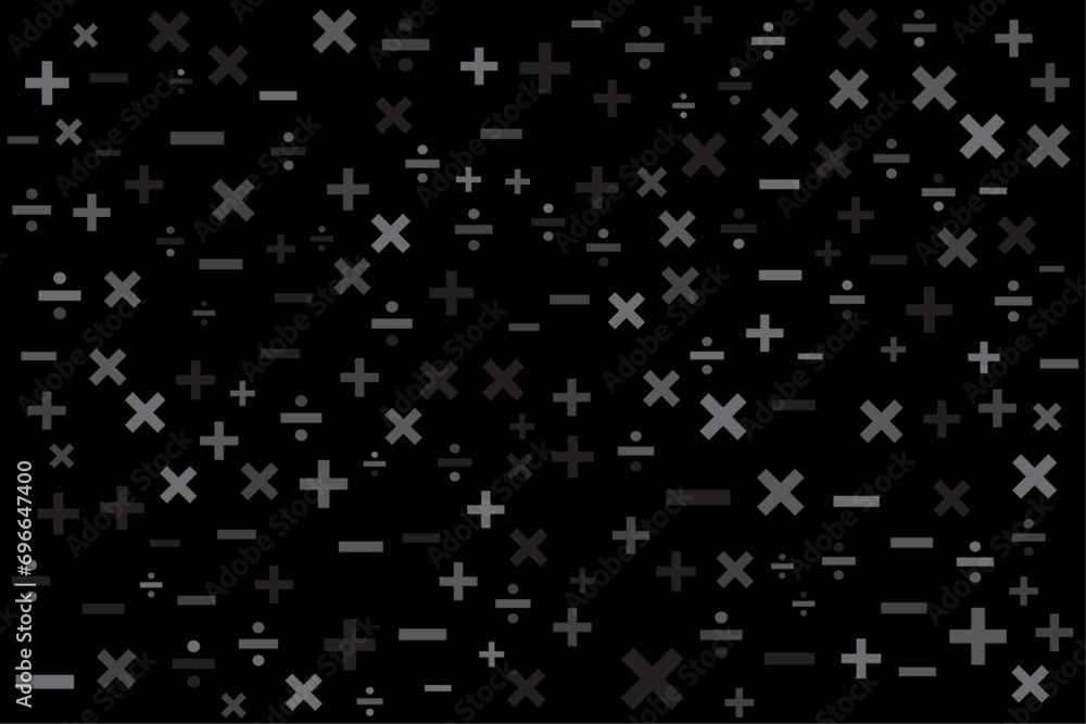 Mathematical symbols seamless pattern background