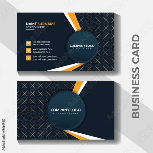professional medical style business card in front and back view.