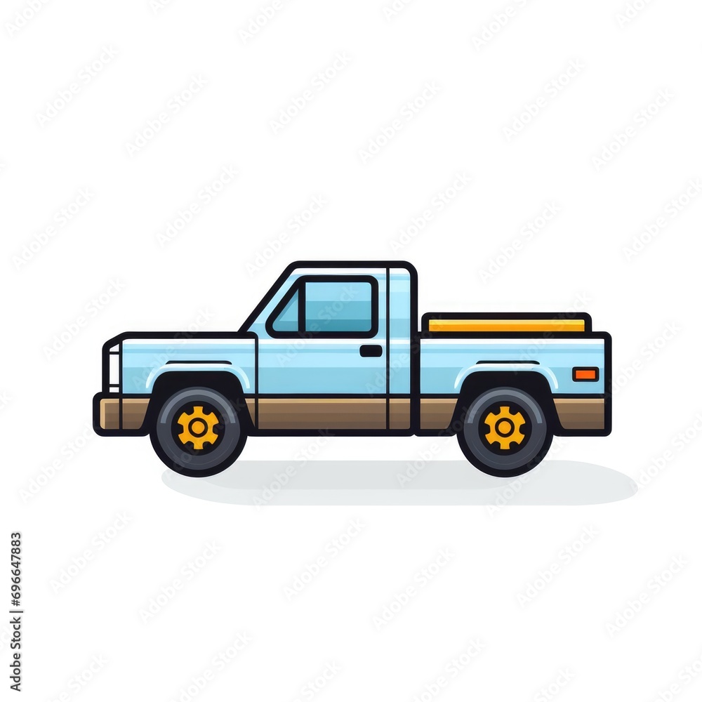 Pick up car icon, AI generated Image