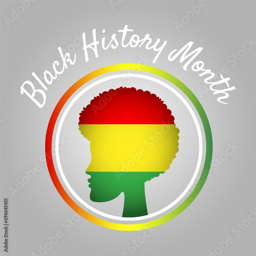 Black History Month poster with face silhouette