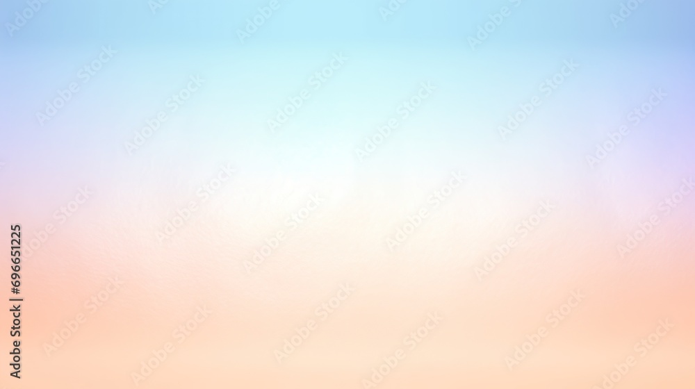 Abstract Smooth Gradient ombre Between Periwinkle Blue, Mint Cream, Peach colors, Rough, grain, noise, grungy texture, background