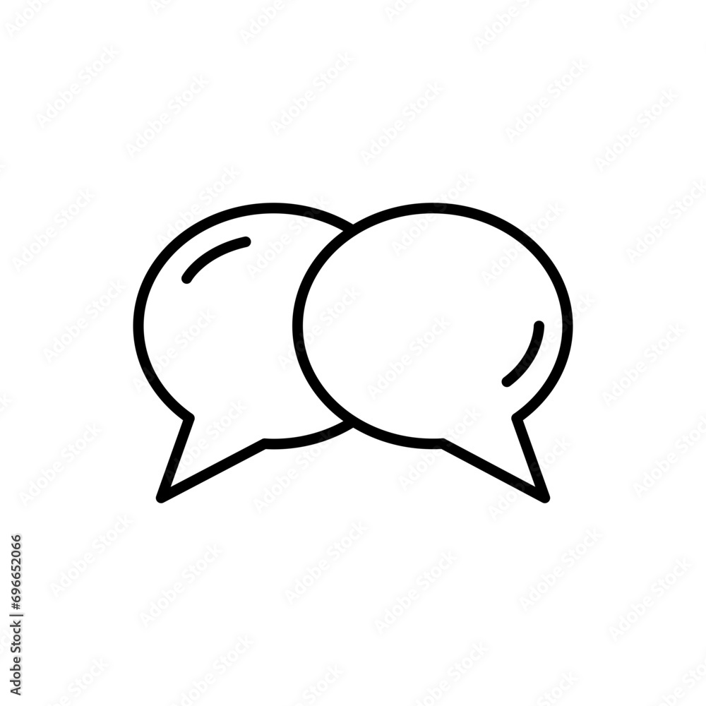 Chat bubble outline icons, minimalist vector illustration ,simple transparent graphic element .Isolated on white background Chat bubble outline icons, minimalist vector illustration ,simple transparent graphic element .Isolated on white background