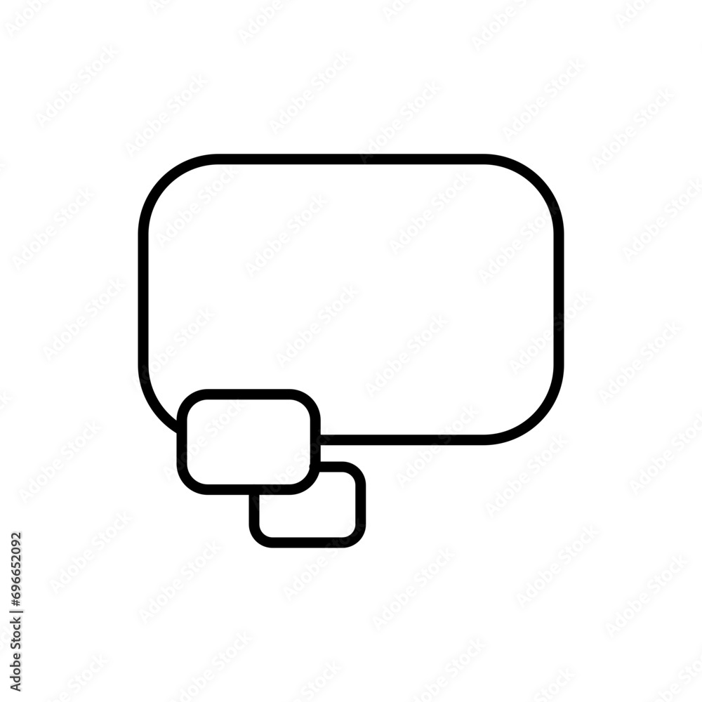 Naklejka premium Chat bubble outline icons, minimalist vector illustration ,simple transparent graphic element .Isolated on white background