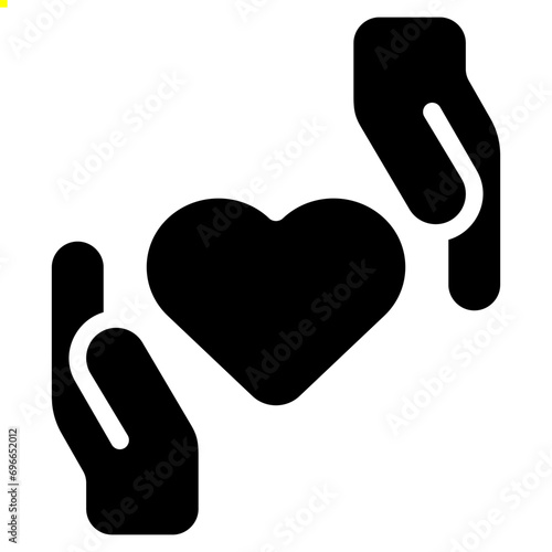 give love icon with glyph style and pixel perfect base. Suitable for website design, logo, app and UI. Based on the size of the icon in general, so it can be reduced.