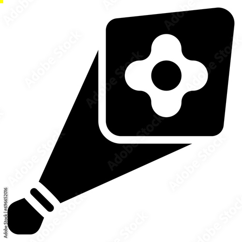 Flower bouquet icon with glyph style and pixel perfect base. Suitable for website design, logo, app and UI. Based on the size of the icon in general, so it can be reduced.