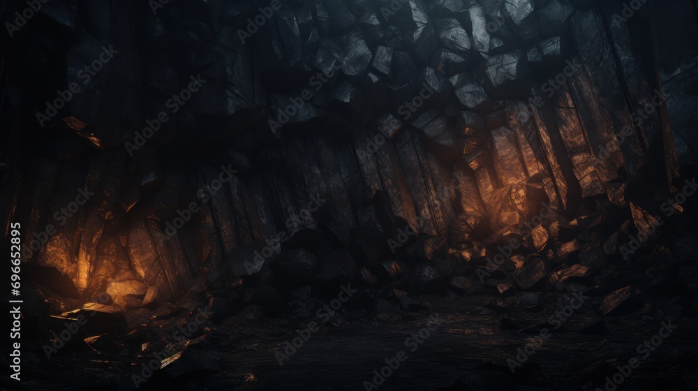 Fototapeta premium Mystical Cave Interior with Ethereal Light