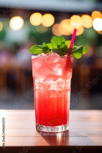 Fresh strawberry cocktail. Fresh summer cocktail with strawberry and ice ,Mojito strawberry