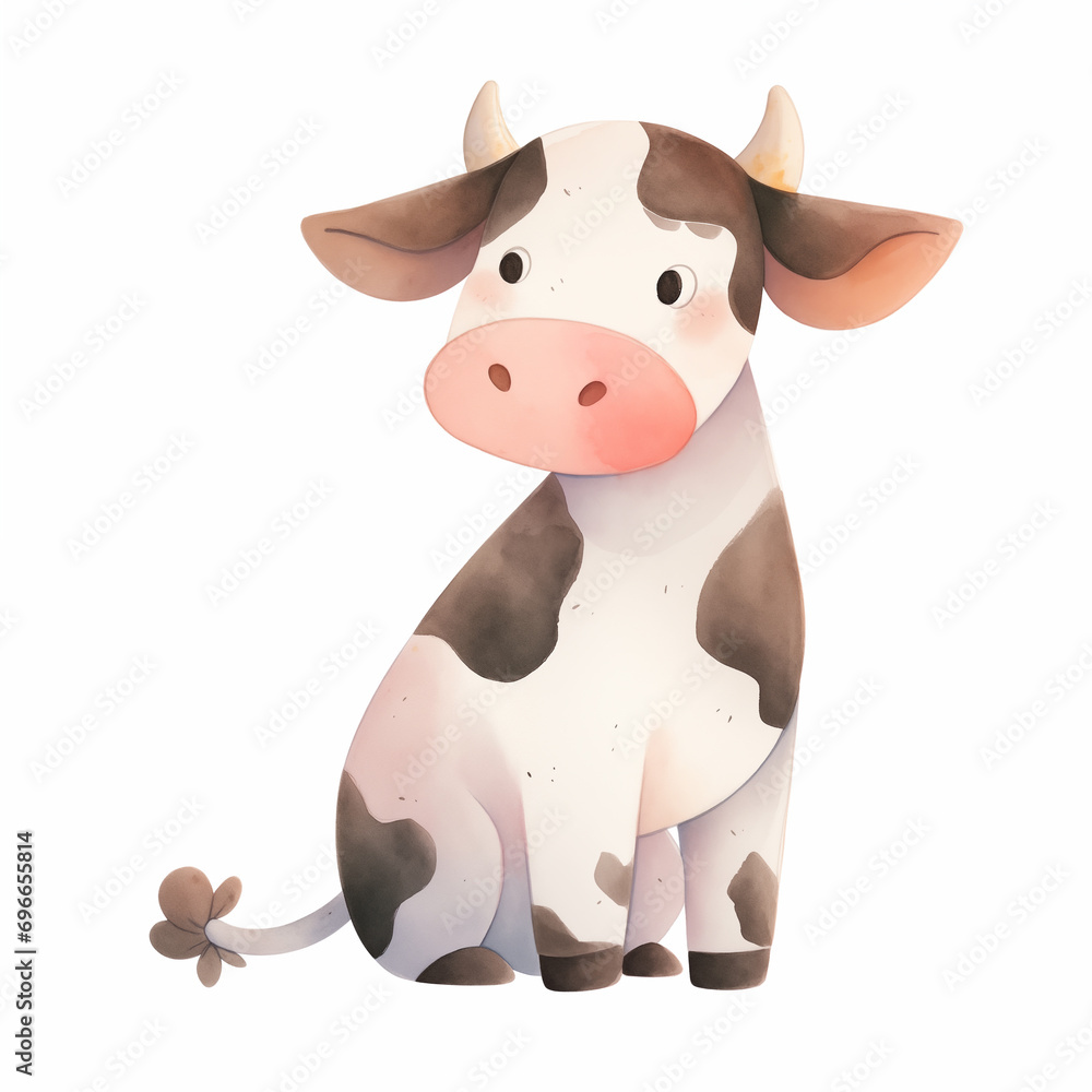 Fototapeta premium Cow Clipart, Cow Illustration, Cow Sublimation