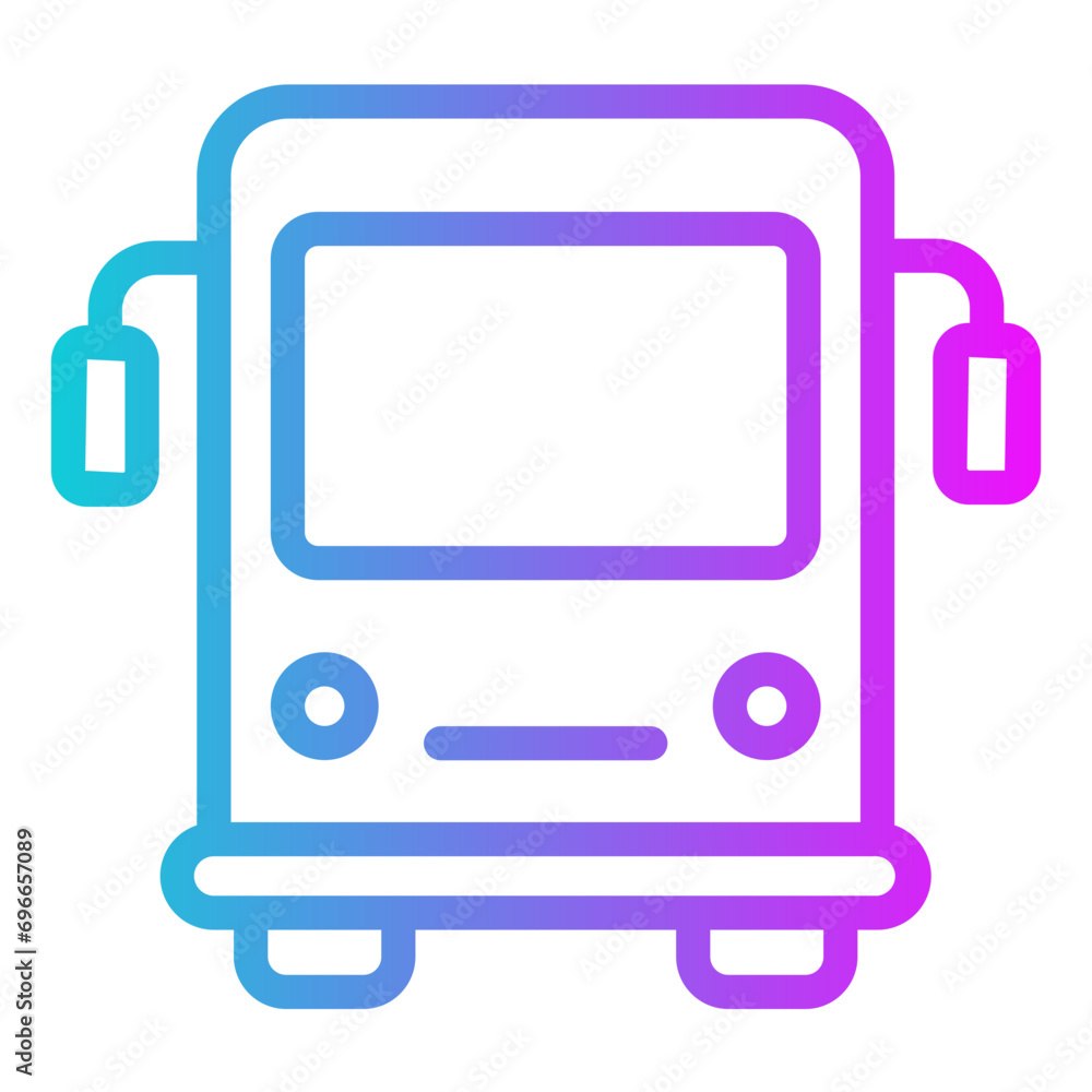Bus Gradient Icon Design Vector Bus Gradient Icon Design Vector