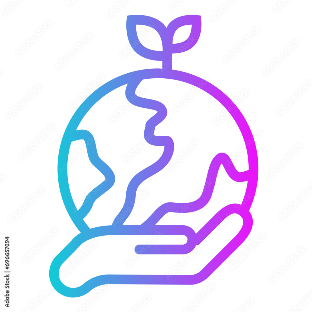 Fototapeta premium Earth Day Gradient Icon Design Vector