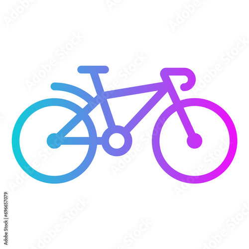 Bicycle Gradient Icon Design Vector