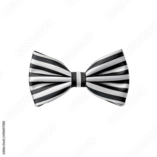 Black and white bow tie isolated on white