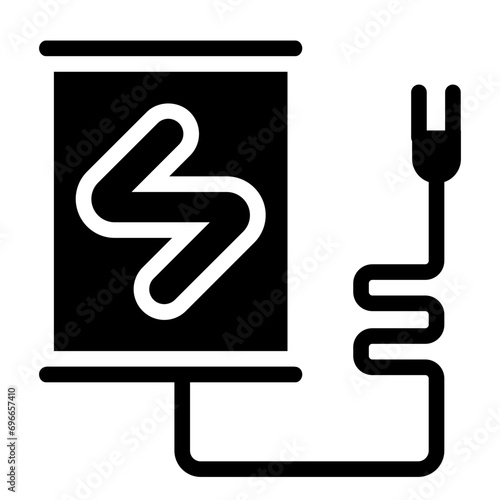 Electricity Solid Icon Design Vector