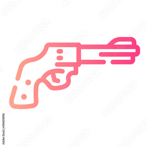 gun Line Gradient Icon