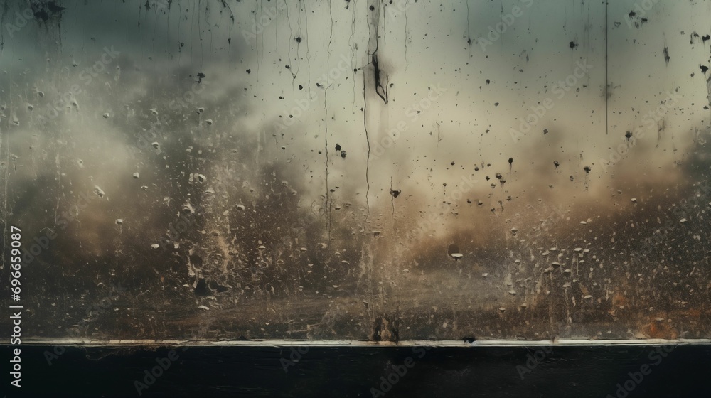 Image of a dusty and dirty window. - obrazy, fototapety, plakaty 