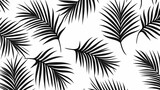 Beautiful Palm Tree Leaf Silhouette Seamless Pattern background