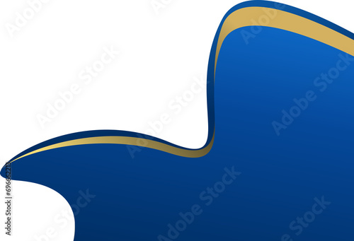 Blue with stripe gold corner. Corner design element