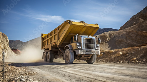 Truck Carrying of Dump Construction Strength of Rock Transportation © Magenta Dream