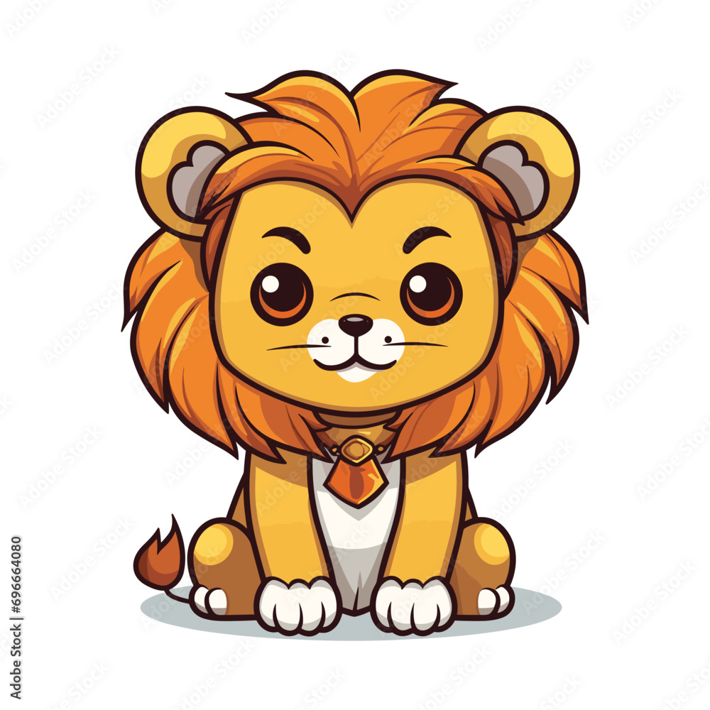 Simple illustration of lion Simple illustration of lion