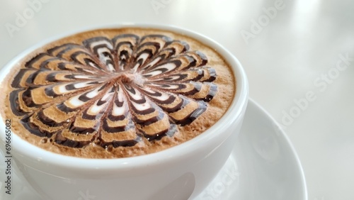 Love hot coffee cup cappuccino style