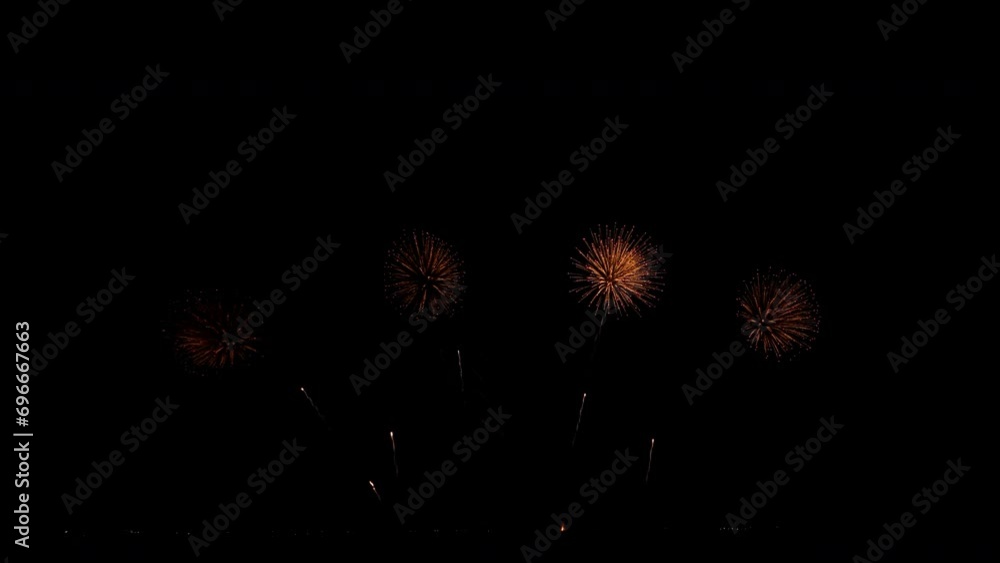 Celebration. Skyline with fireworks light up sky over landmark skyscraper on the sea in Pattaya International Fireworks Festival, Thailand. Holidays, celebrating New year and tet holiday Celebration. Skyline with fireworks light up sky over landmark skyscraper on the sea in Pattaya International Fireworks Festival, Thailand. Holidays, celebrating New year and tet holiday