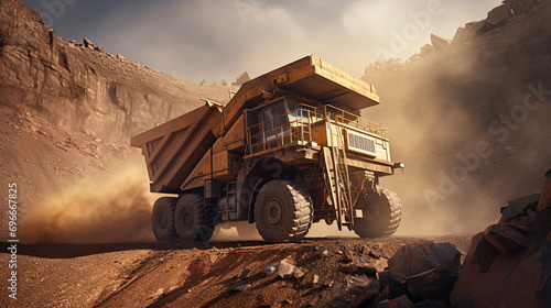 Truck as They Carry and Load Precious Ores with the Power of Resource Transportation photo