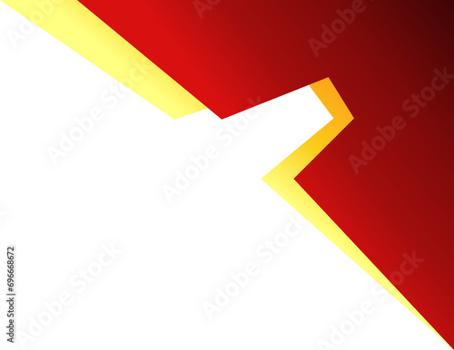 Red with gold stripe corner. Corner design element