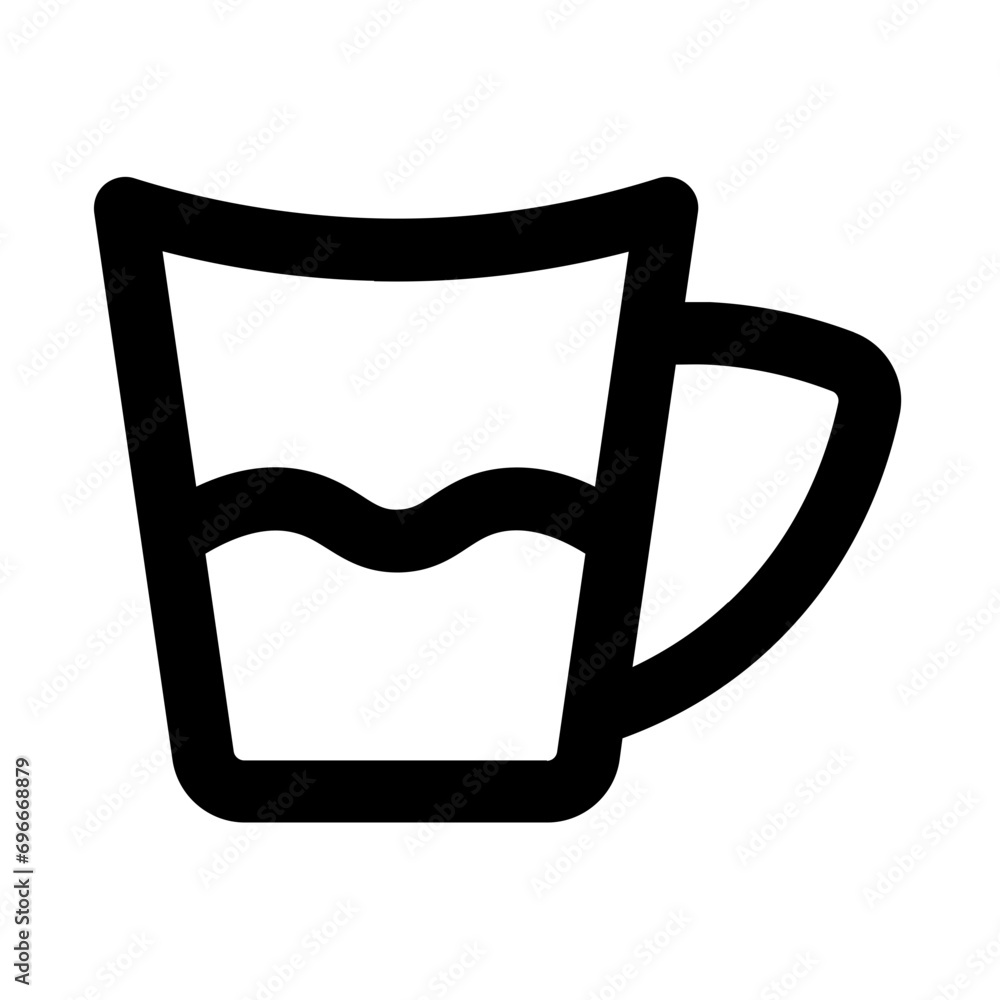 Pour Cup Line UI Icon Pour Cup Line UI Icon