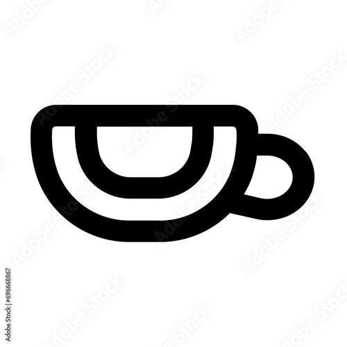 Modern Teacup Line UI Icon