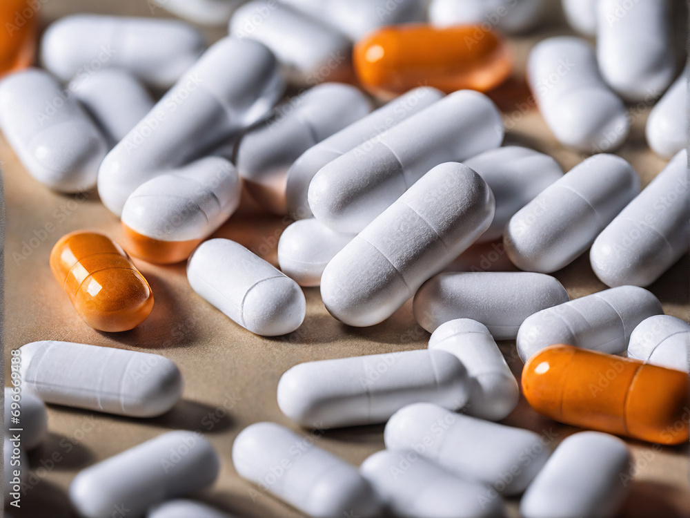 Pills on the table Pills on the table