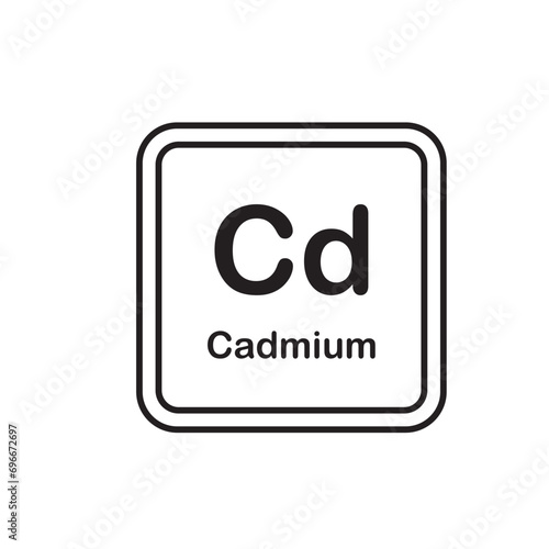 cadmium  periodic icon vector element design template