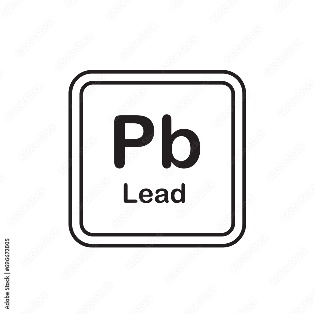 lead periodic icon vector element design template lead periodic icon vector element design template